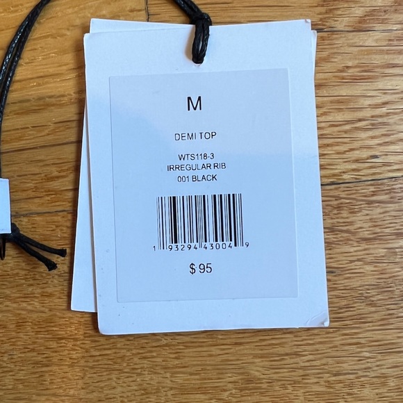 Onia Demi Irregular Rib Bikini Top In Black (M) - Picture 7 of 8